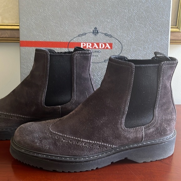 Prada suede Chelsea boot - Picture 3 of 8